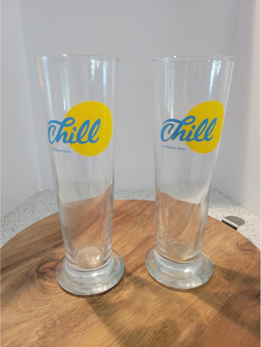 Aruba Chill Beer Glasses Set Of 2 Clear Glass